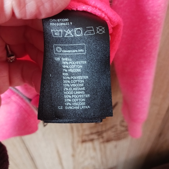 H&M Divided Florescent Hot Pink Zip Hoodie Size Small - Picture 5 of 6